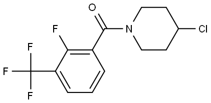 (4-Chloro-1-piperidinyl)[2-fluoro-3-(trifluoromethyl)phenyl]methanone Structure