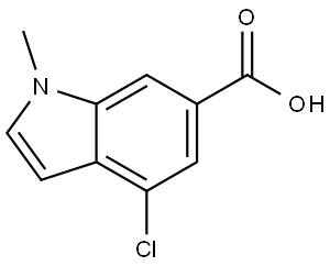 4-Chloro-1-methyl-1H-indole-6-carboxylic acid Structure