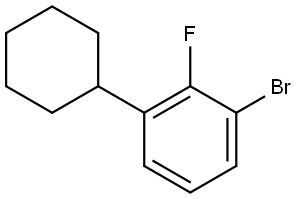 1-bromo-3-cyclohexyl-2-fluorobenzene 구조식 이미지