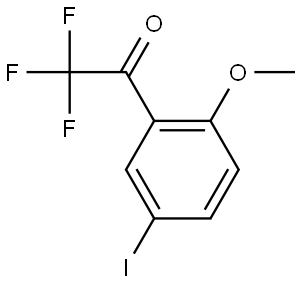 2,2,2-Trifluoro-1-(5-iodo-2-methoxyphenyl)ethanone Structure