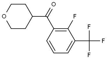 2-Fluoro-3-(trifluoromethyl)phenyl](tetrahydro-2H-pyran-4-yl)methanone Structure