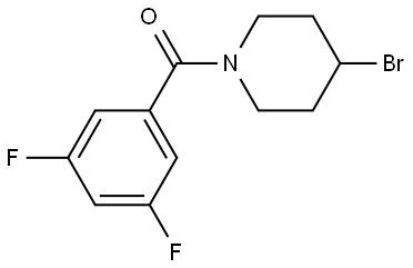 (4-Bromo-1-piperidinyl)(3,5-difluorophenyl)methanone Structure