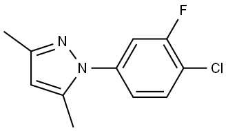 1-(4-Chloro-3-fluorophenyl)-3,5-dimethyl-1H-pyrazole Structure