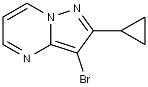 3-bromo-2-cyclopropylpyrazolo[1,5-a]pyrimidine Structure