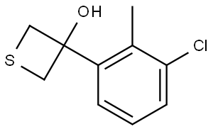 3-(3-Chloro-2-methylphenyl)-3-thietanol Structure