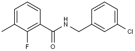 N-[(3-Chlorophenyl)methyl]-2-fluoro-3-methylbenzamide Structure