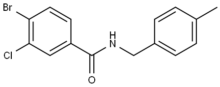 4-Bromo-3-chloro-N-[(4-methylphenyl)methyl]benzamide Structure