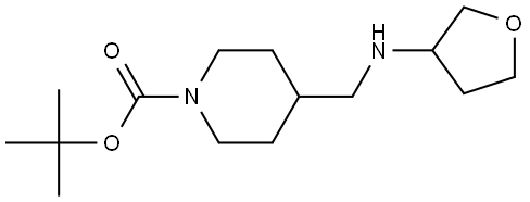 tert-butyl 4-(((tetrahydrofuran-3-yl)amino)methyl)piperidine-1-carboxylate Structure