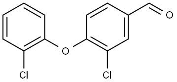 3-chloro-4-(2-chlorophenoxy)benzaldehyde Structure