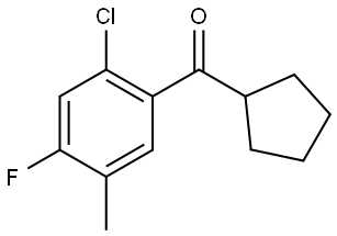 (2-Chloro-4-fluoro-5-methylphenyl)cyclopentylmethanone Structure