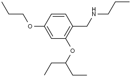 2-(1-Ethylpropoxy)-4-propoxy-N-propylbenzenemethanamine Structure