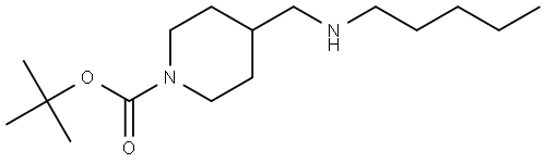 tert-butyl 4-((pentylamino)methyl)piperidine-1-carboxylate Structure