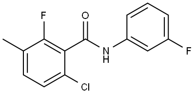 6-Chloro-2-fluoro-N-(3-fluorophenyl)-3-methylbenzamide Structure