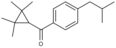 4-(2-Methylpropyl)phenyl](2,2,3,3-tetramethylcyclopropyl)methanone Structure