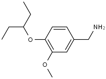 4-(1-Ethylpropoxy)-3-methoxybenzenemethanamine Structure