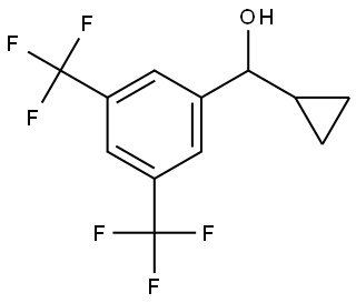 (3,5-bis(trifluoromethyl)phenyl)(cyclopropyl)methanol Structure