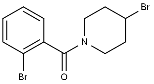 (2-Bromophenyl)(4-bromo-1-piperidinyl)methanone Structure