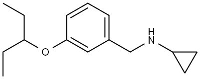 N-Cyclopropyl-3-(1-ethylpropoxy)benzenemethanamine Structure