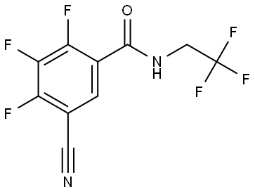 5-Cyano-2,3,4-trifluoro-N-(2,2,2-trifluoroethyl)benzamide Structure