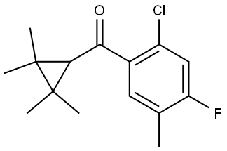 (2-Chloro-4-fluoro-5-methylphenyl)(2,2,3,3-tetramethylcyclopropyl)methanone Structure