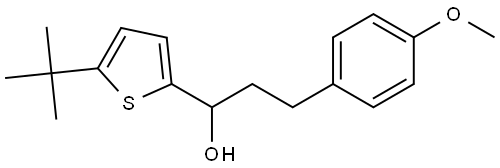 5-(1,1-Dimethylethyl)-α-[2-(4-methoxyphenyl)ethyl]-2-thiophenemethanol Structure