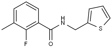 2-Fluoro-3-methyl-N-(2-thienylmethyl)benzamide Structure