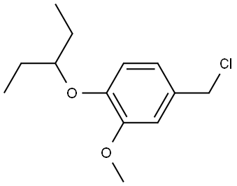 4-(Chloromethyl)-1-(1-ethylpropoxy)-2-methoxybenzene Structure