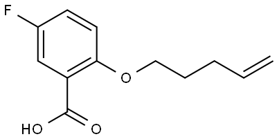 5-fluoro-2-(pent-4-en-1-yloxy)benzoic acid Structure