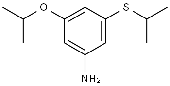 3-(1-Methylethoxy)-5-[(1-methylethyl)thio]benzenamine Structure