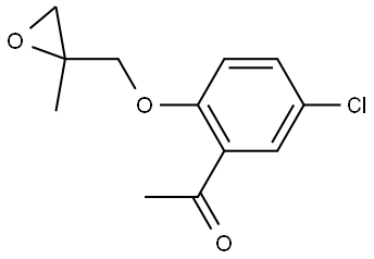 1-[5-Chloro-2-[(2-methyl-2-oxiranyl)methoxy]phenyl]ethanone Structure