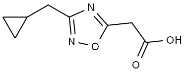 2-(3-(cyclopropylmethyl)-1,2,4-oxadiazol-5-yl)acetic acid 구조식 이미지