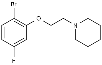 1-(2-(2-bromo-5-fluorophenoxy)ethyl)piperidine Structure