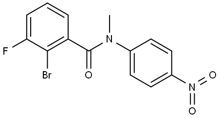 2-bromo-3-fluoro-N-methyl-N-(4-nitrophenyl)benzamide Structure