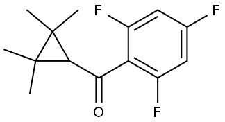 (2,2,3,3-Tetramethylcyclopropyl)(2,4,6-trifluorophenyl)methanone Structure