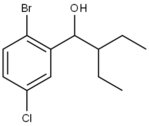 2-Bromo-5-chloro-α-(1-ethylpropyl)benzenemethanol Structure