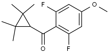 (2,6-Difluoro-4-methoxyphenyl)(2,2,3,3-tetramethylcyclopropyl)methanone Structure