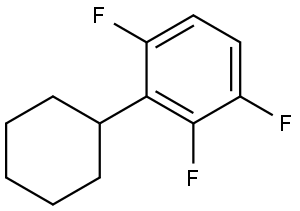 2-cyclohexyl-1,3,4-trifluorobenzene Structure