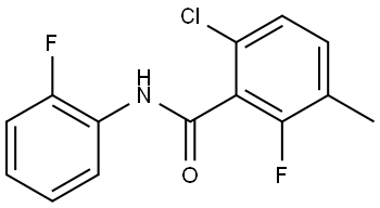 6-Chloro-2-fluoro-N-(2-fluorophenyl)-3-methylbenzamide Structure