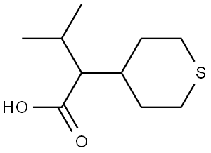 3-methyl-2-(tetrahydro-2H-thiopyran-4-yl)butanoic acid Structure