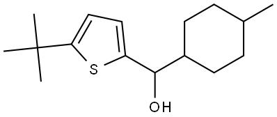 5-(1,1-Dimethylethyl)-α-(4-methylcyclohexyl)-2-thiophenemethanol Structure