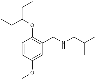 2-(1-Ethylpropoxy)-5-methoxy-N-(2-methylpropyl)benzenemethanamine Structure