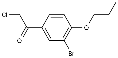 1-(3-Bromo-4-propoxyphenyl)-2-chloroethanone Structure