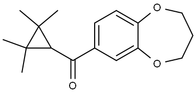 (3,4-Dihydro-2H-1,5-benzodioxepin-7-yl)(2,2,3,3-tetramethylcyclopropyl)methanone Structure