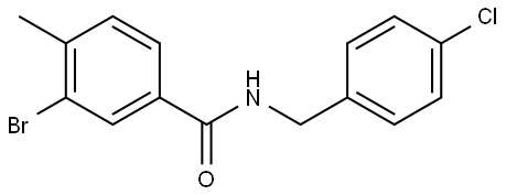 3-Bromo-N-[(4-chlorophenyl)methyl]-4-methylbenzamide Structure