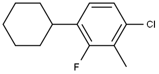 1-Chloro-4-cyclohexyl-3-fluoro-2-methylbenzene Structure