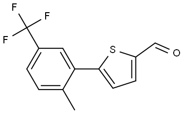 5-[2-Methyl-5-(trifluoromethyl)phenyl]-2-thiophenecarboxaldehyde Structure