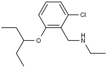 2-Chloro-N-ethyl-6-(1-ethylpropoxy)benzenemethanamine Structure