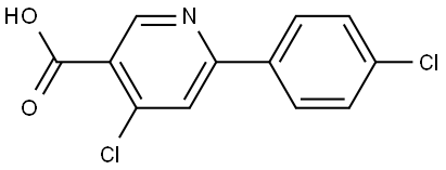 4-Chloro-6-(4-chlorophenyl)-3-pyridinecarboxylic acid Structure