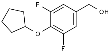 4-(Cyclopentyloxy)-3,5-difluorobenzenemethanol Structure