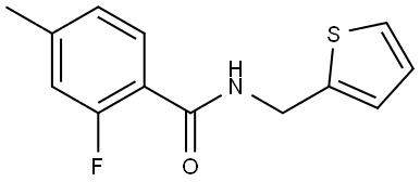 2-Fluoro-4-methyl-N-(2-thienylmethyl)benzamide Structure